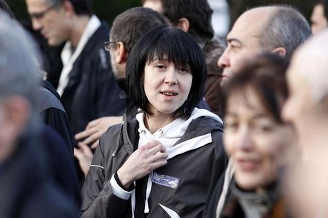 Aurore Martin,lors d'une manifestation à Bayonne en décembre 2011. 