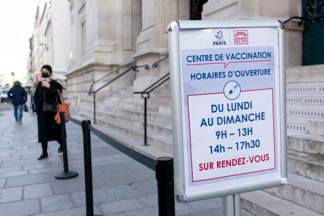 Centre de vaccination de la mairie du 10e arrondissement de Paris, le 2 décembre 2021.